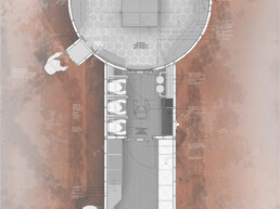 Design for Mars surface architecture by the UWA School of Design student Nik Cutten,